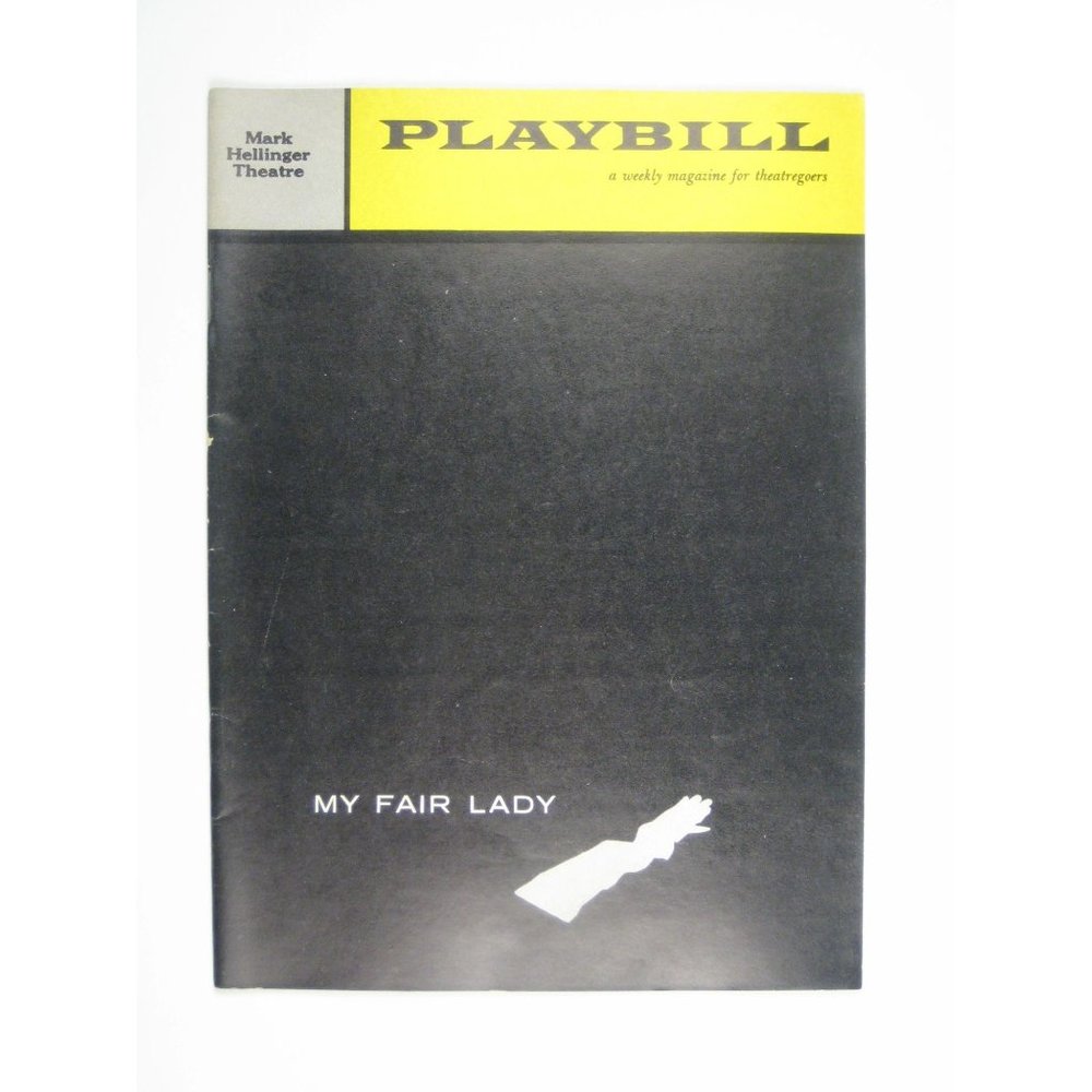 Playbill My Fair Lady Hellinger Theatre October 1959 Lola Fisher Mulhare